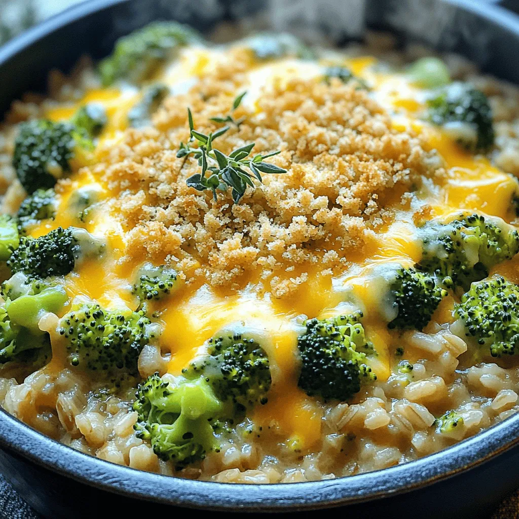 One-Pot Cheesy Broccoli Rice Casserole Delight