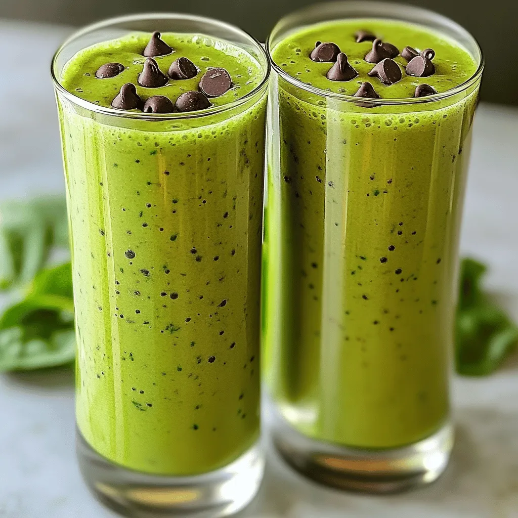Mint Chocolate Chip Smoothie Healthy and Refreshing Drink