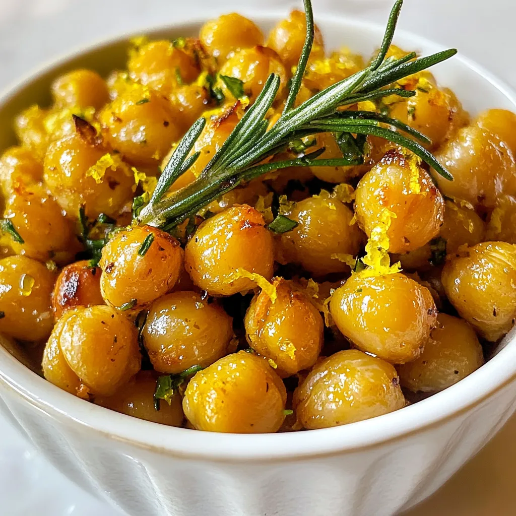 Lemon Rosemary Roasted Chickpeas Crunchy Snack Treat