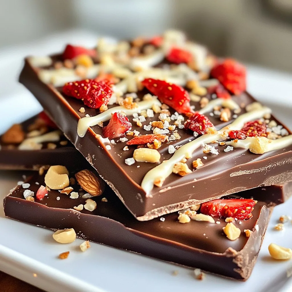 Chocolate Covered Strawberry Bark Irresistible Treat