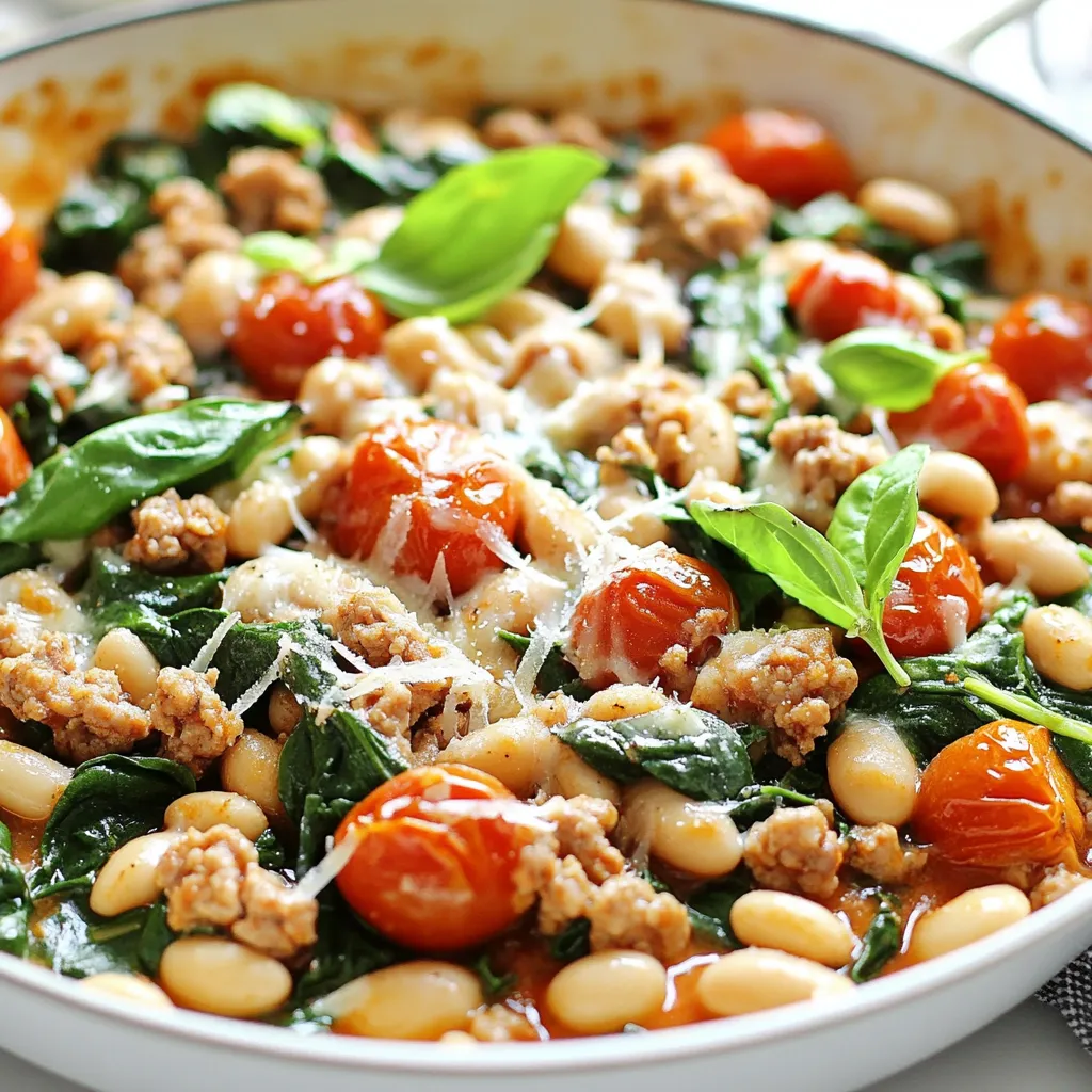Tuscan White Bean Turkey Skillet Flavorful Dinner Dish