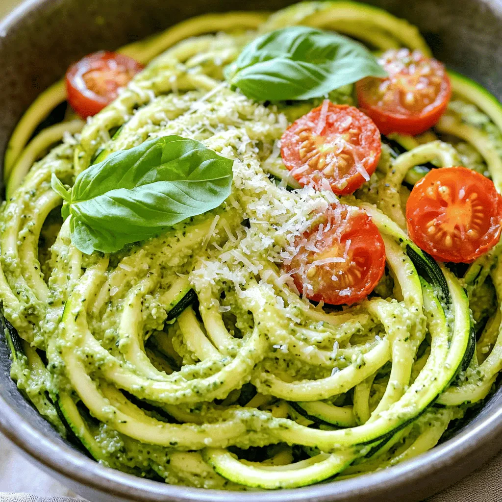 Zucchini Noodles with Pesto Flavorful Meal Idea