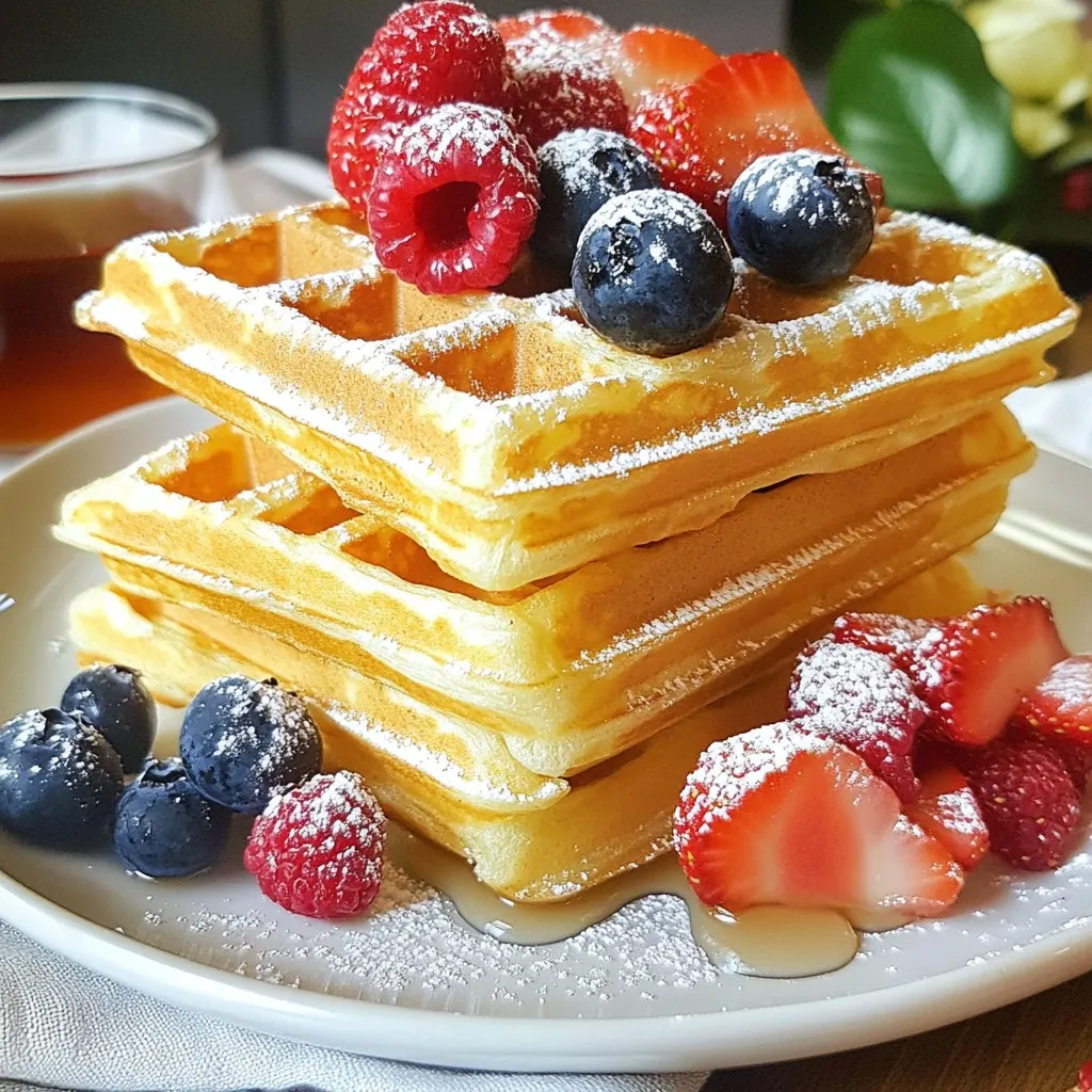 Fluffy Homemade Waffles Simple and Delicious Recipe
