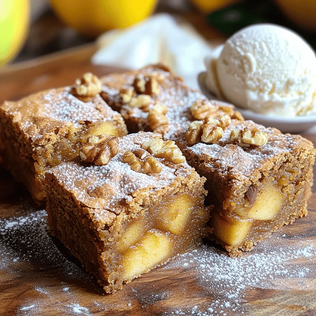 Warm Spiced Apple Butter Blondies Delightful and Simple