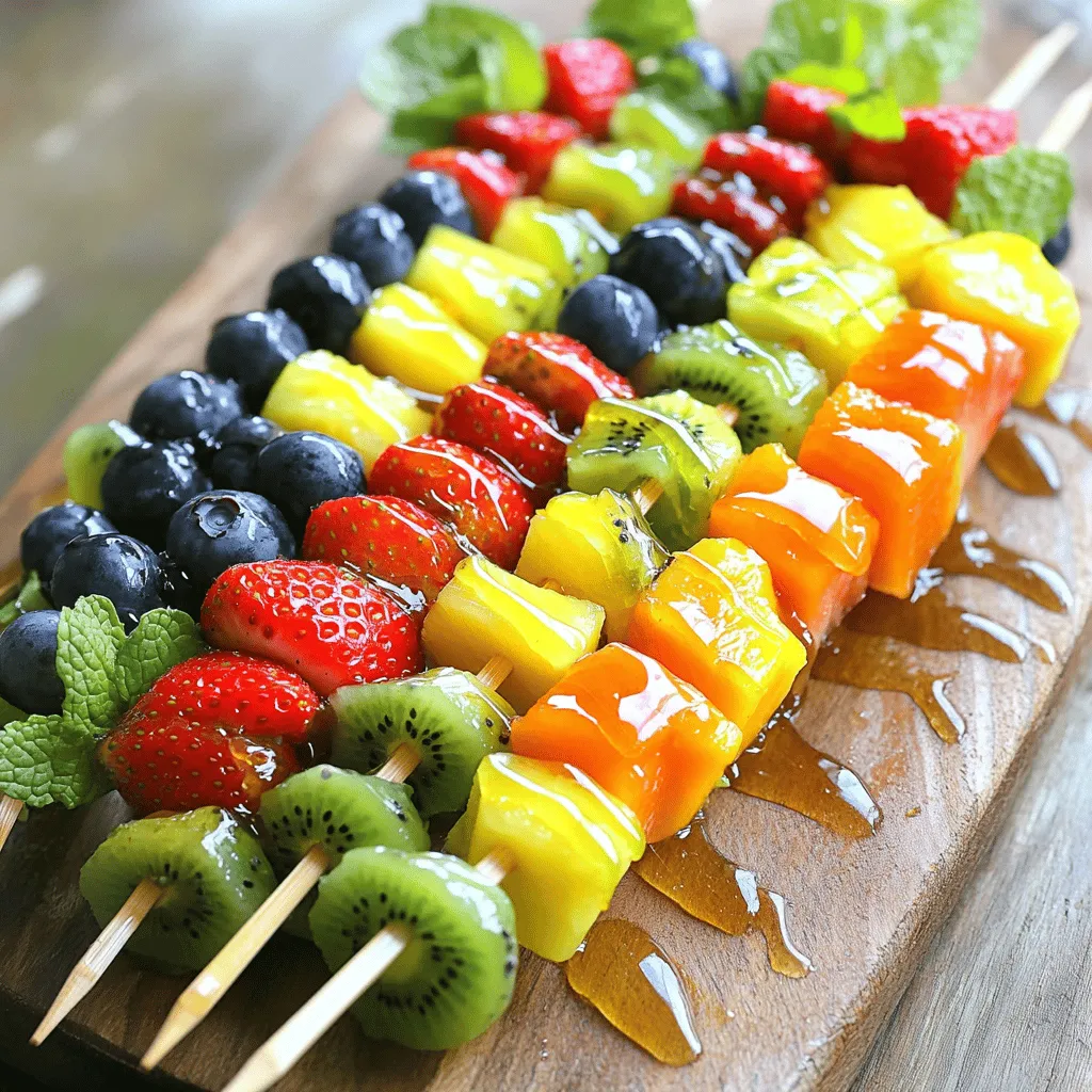 Rainbow Fruit Skewers Colorful and Simple Treats