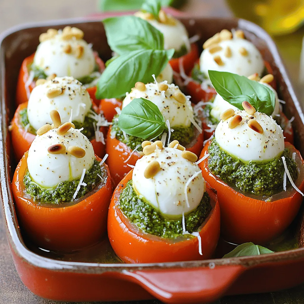Pesto Mozzarella Stuffed Tomatoes Flavorful and Fresh
