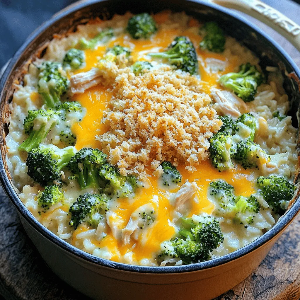 Cheesy Broccoli Chicken Rice Casserole One Pot Delight