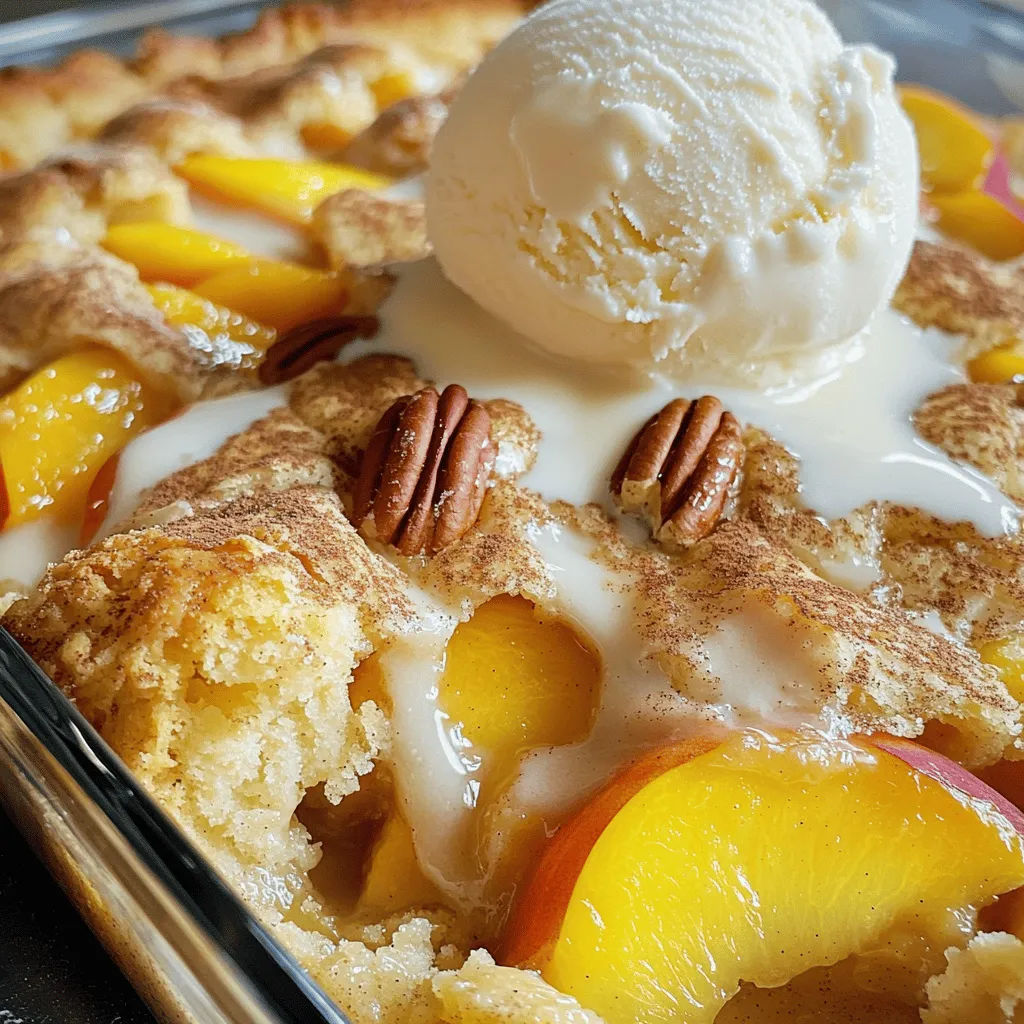 Peach Cobbler Dump Cake Delightful and Easy Recipe
