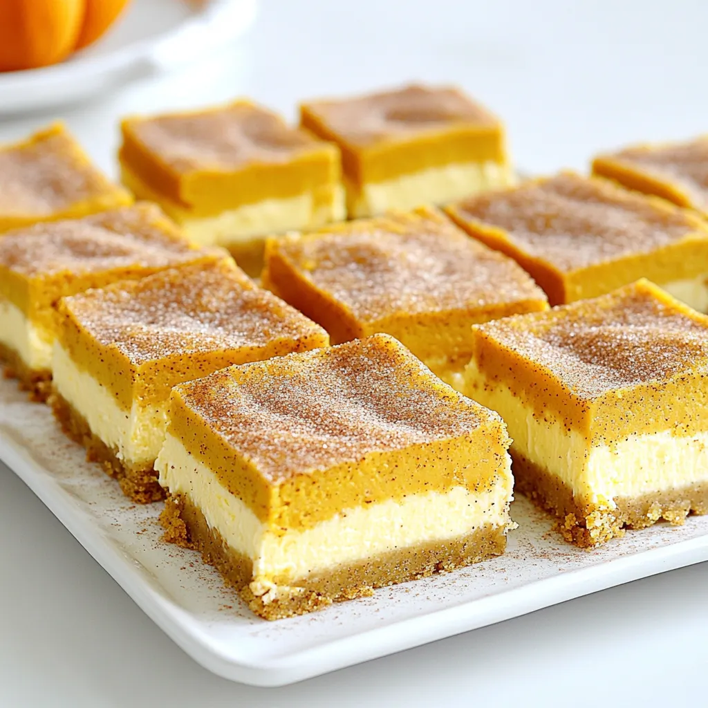 Pumpkin Snickerdoodle Cheesecake Bars Delightful Treat