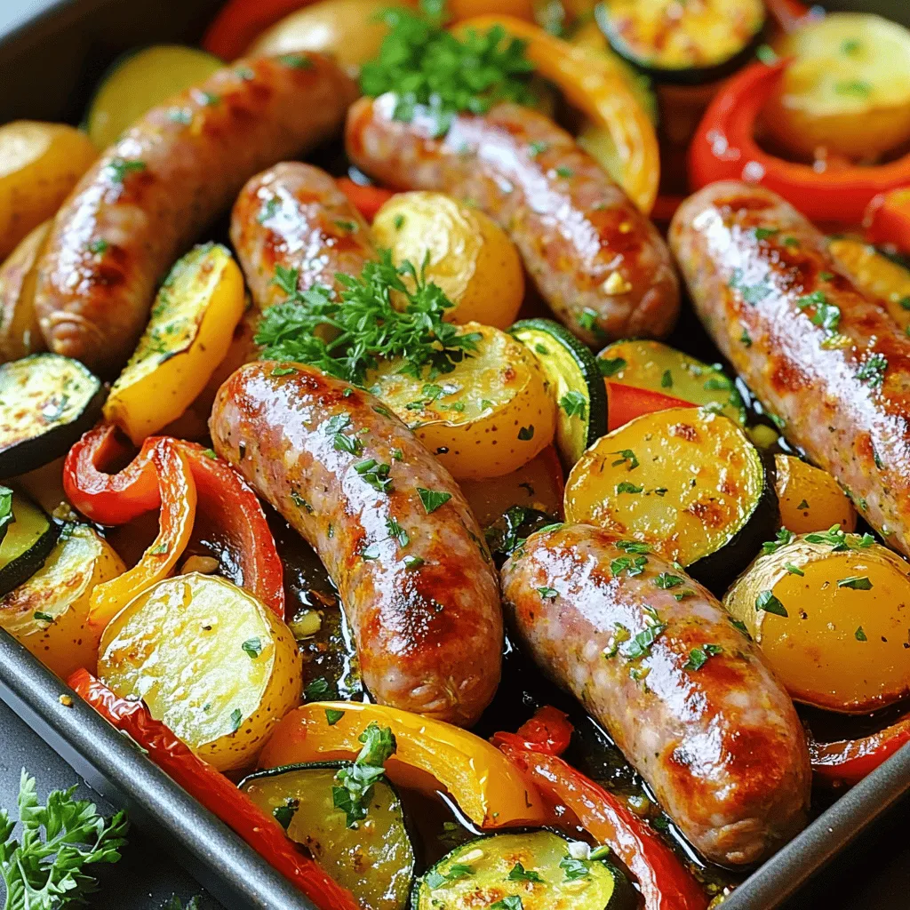 One-Pan Roasted Sausage and Veggies Tasty Dinner