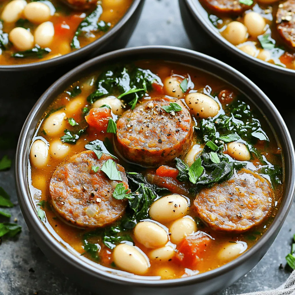 Slow Cooker Sausage White Bean Stew Delightful Dinner