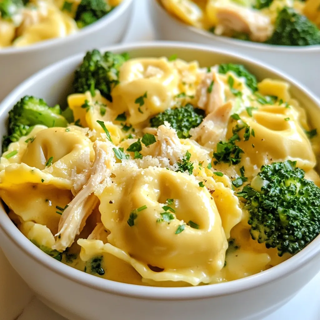 Chicken Tortellini Broccoli Creamy Comfort Dish