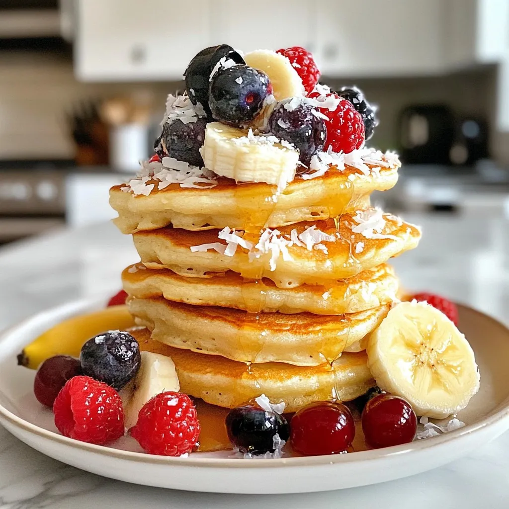 Coconut Cream Pancakes Fluffy Delightful Breakfast