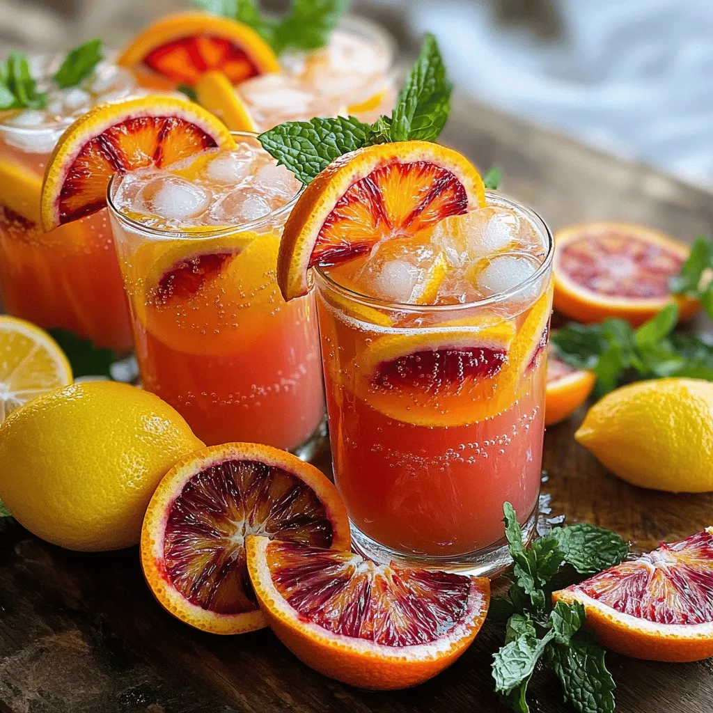 Blood Orange Vanilla Lemonade Refreshing Summer Sip