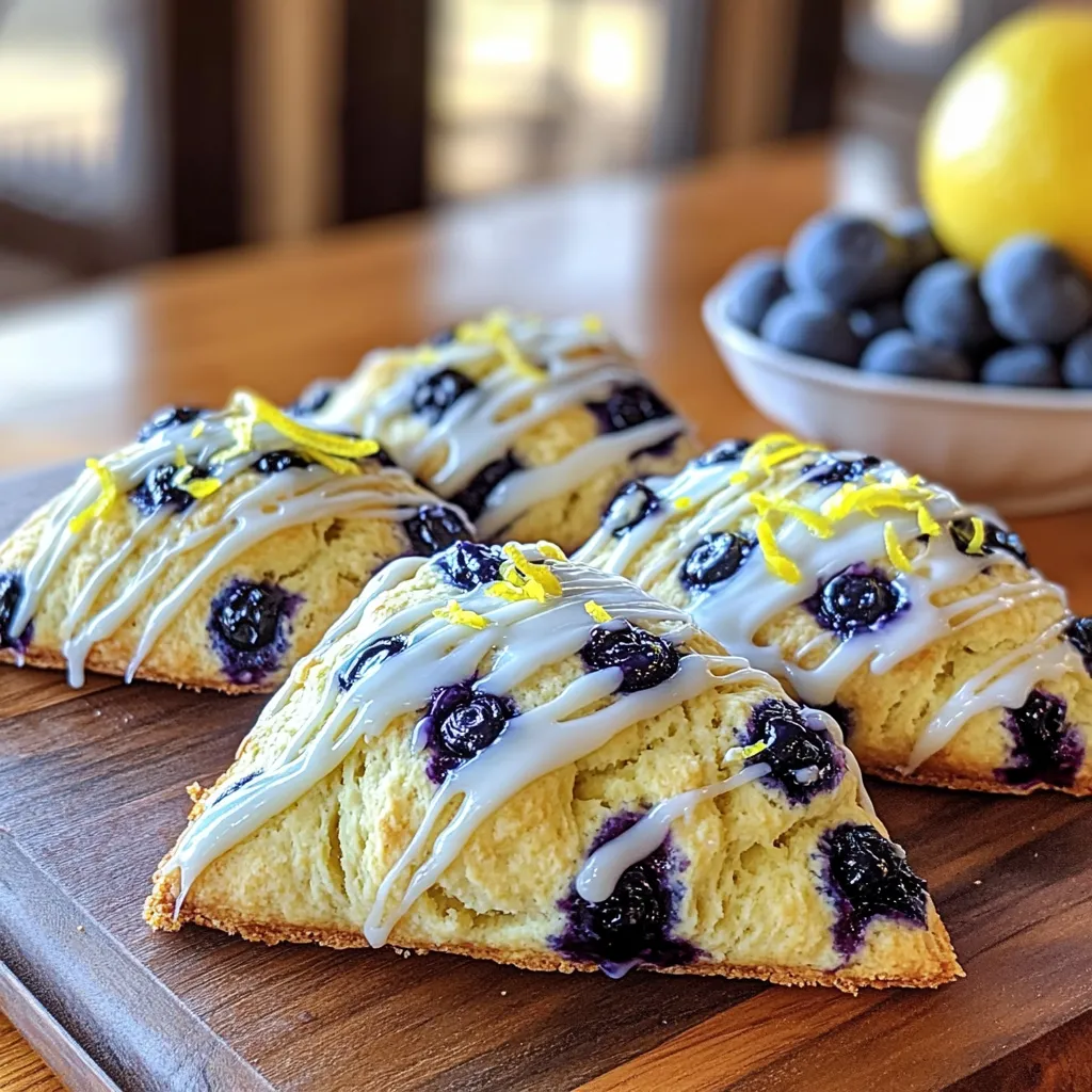 Zesty Lemon Blueberry Scones Perfectly Flaky Treat