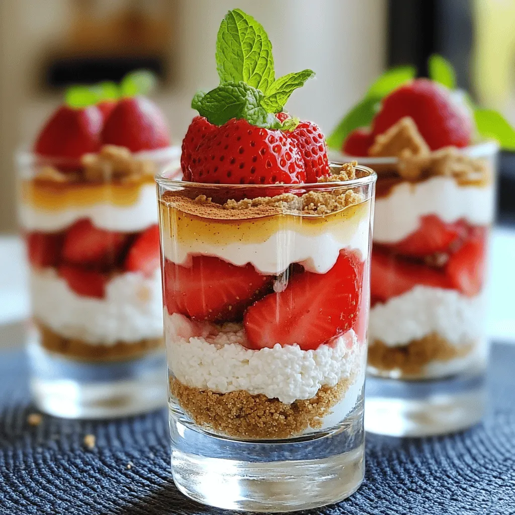 Cottage Cheese Strawberry Cheesecake Parfait Delight
