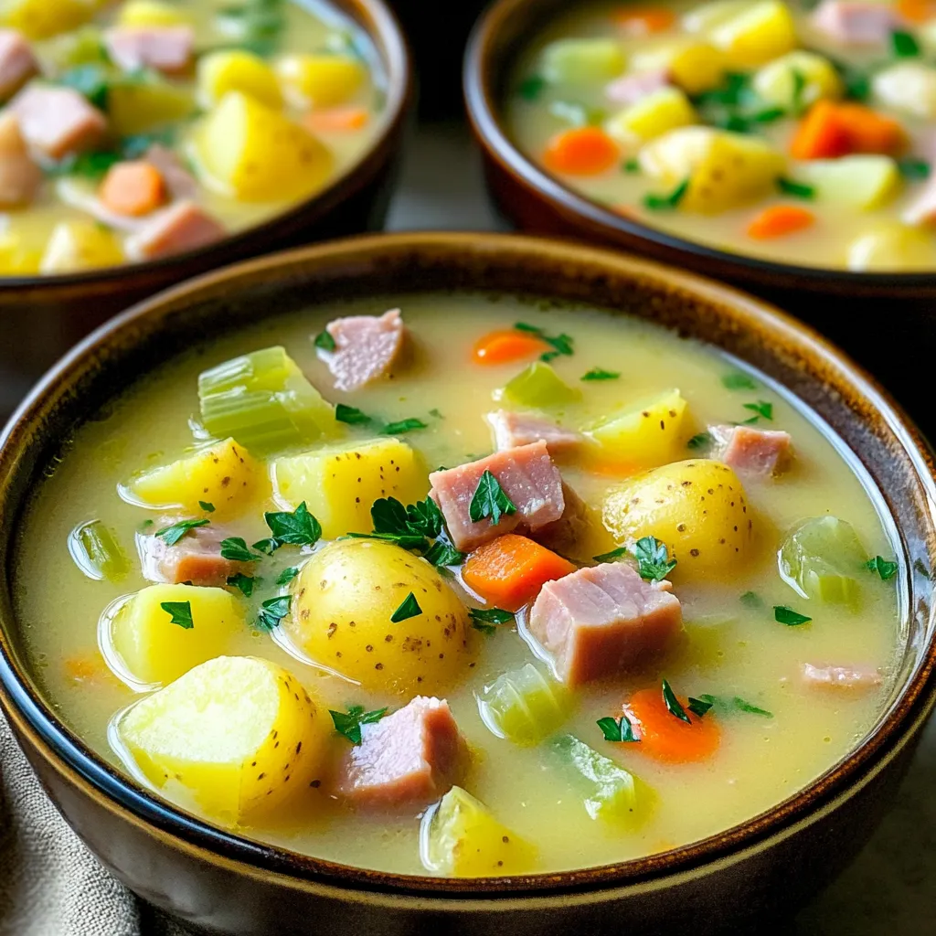 Savory Slow Cooker Ham and Potato Soup Recipe