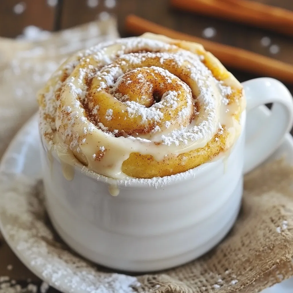 Cinnamon Roll Mug Cake Quick and Easy Recipe
