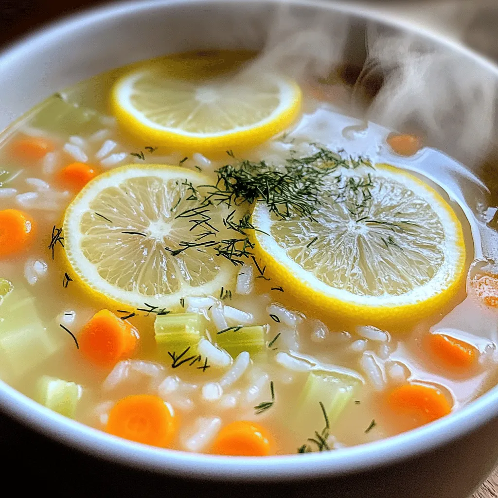 Greek Lemon Rice Soup Flavorful Comfort Food Recipe