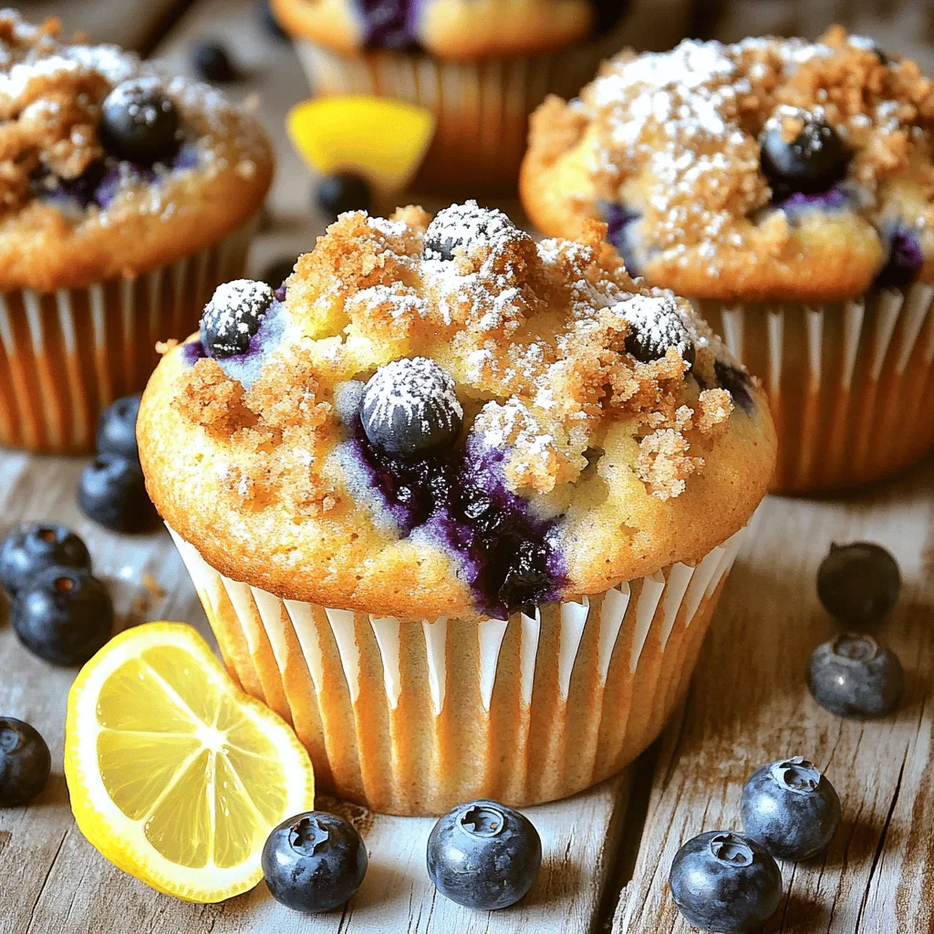 Blueberry Lemon Streusel Muffins Perfectly Delicious Treat