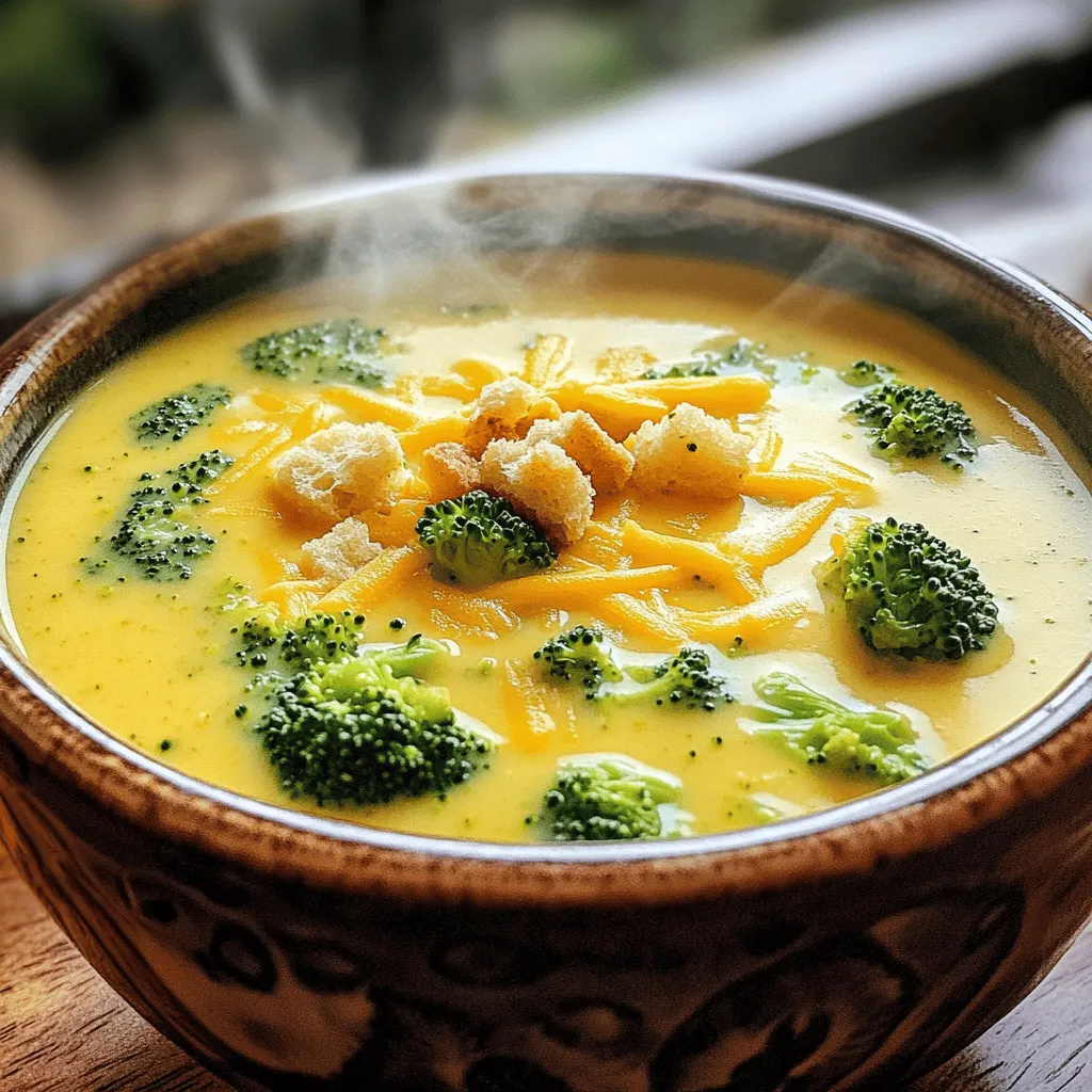 Creamy Broccoli Cheddar Soup Easy and Cozy Delight