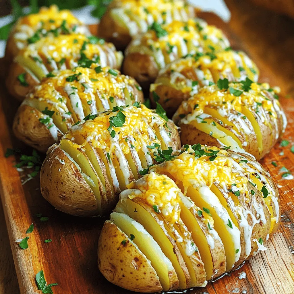 Garlic Parmesan Hasselback Potatoes Flavor Explosion