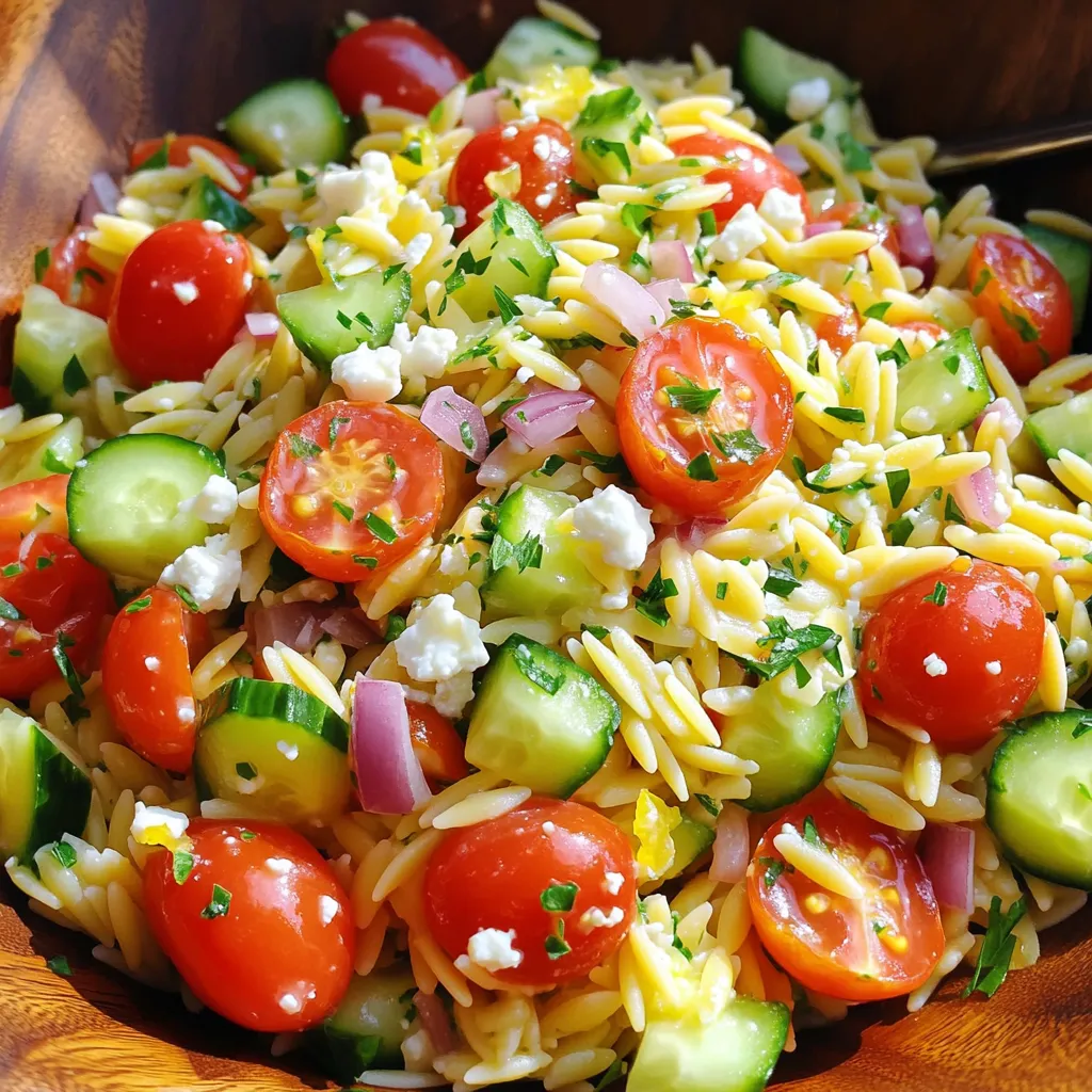 Minute Lemon Garlic Orzo Salad Fresh and Flavorful