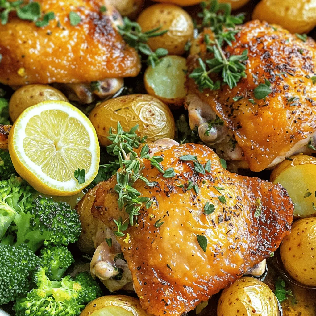 Savory Sheet Pan Lemon Herb Chicken and Potatoes