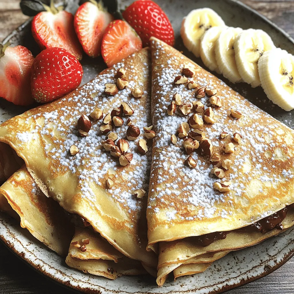 Chocolate Hazelnut Stuffed Crepes Sweet and Simple Treat