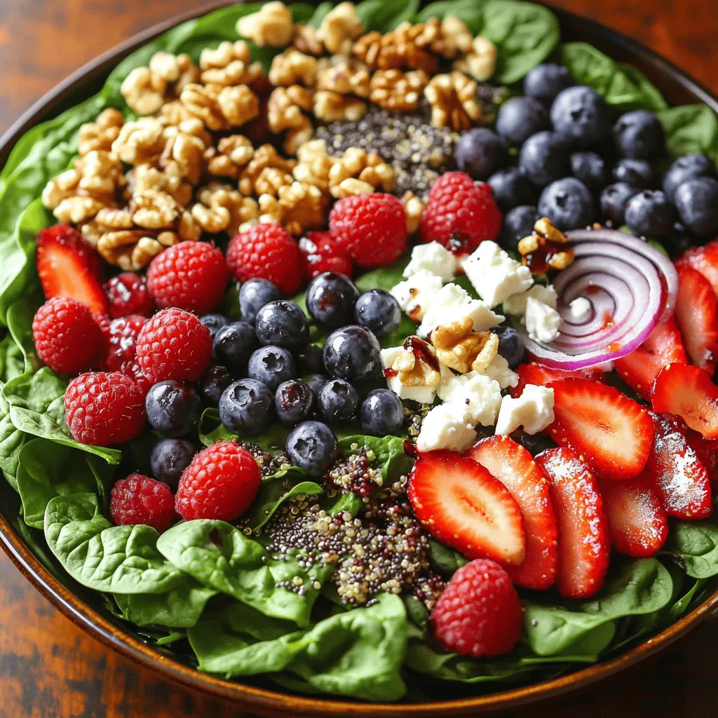 Berry Spinach Superfood Salad Nutritious and Fresh Mix