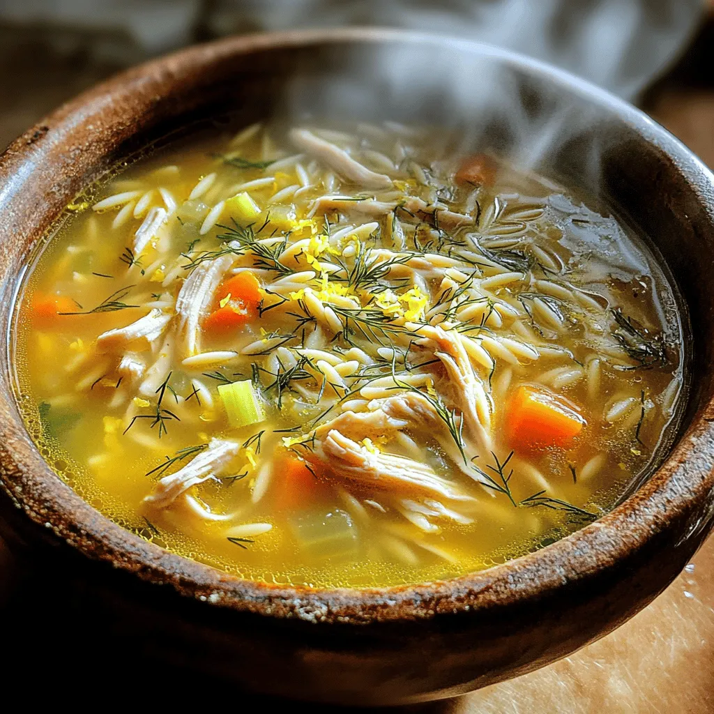 Greek Lemon Chicken Soup Flavorful and Nutritious Dish