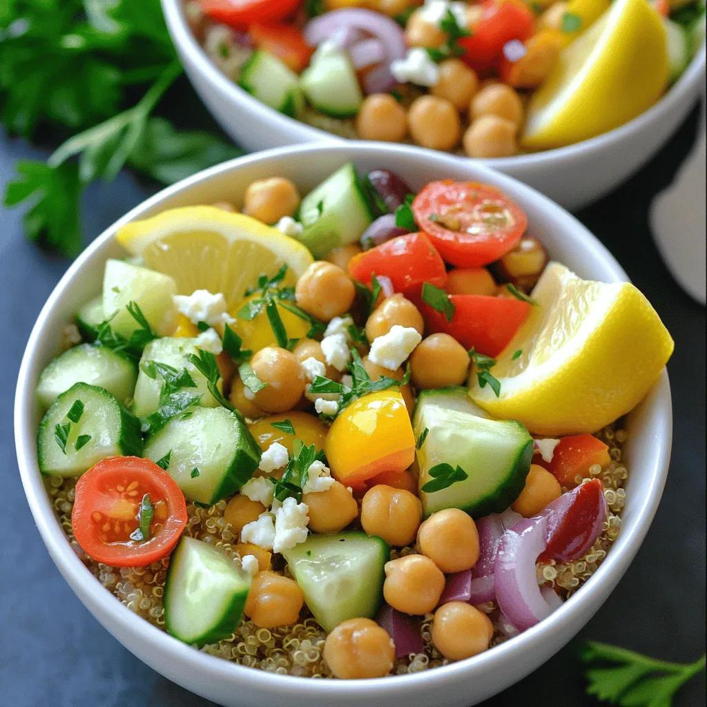Mediterranean Chickpea Quinoa Bowls Flavorful Dish