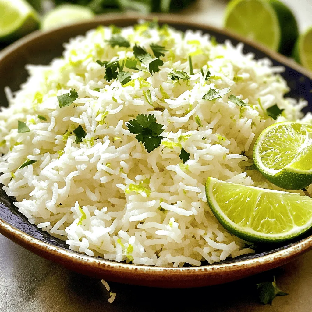 Coconut Lime Rice Flavorful and Easy Side Dish