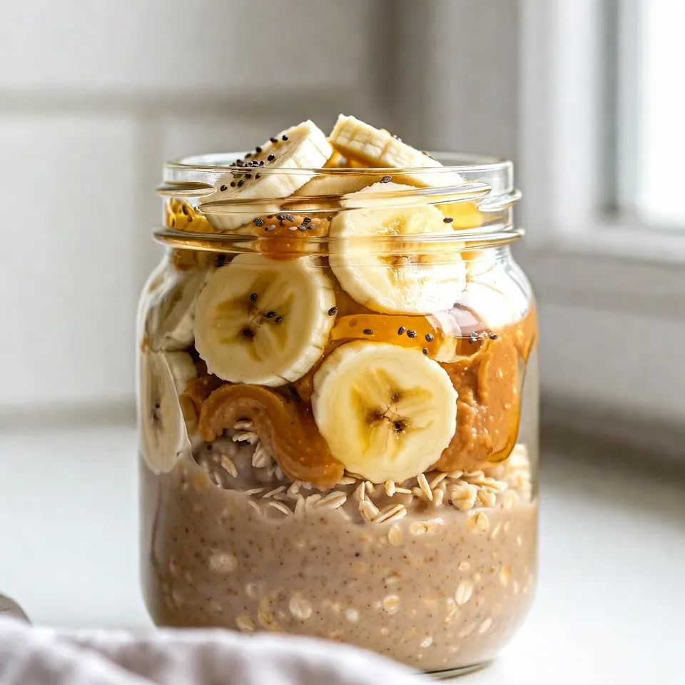 Peanut Butter Banana Overnight Oats Easy Breakfast Recipe