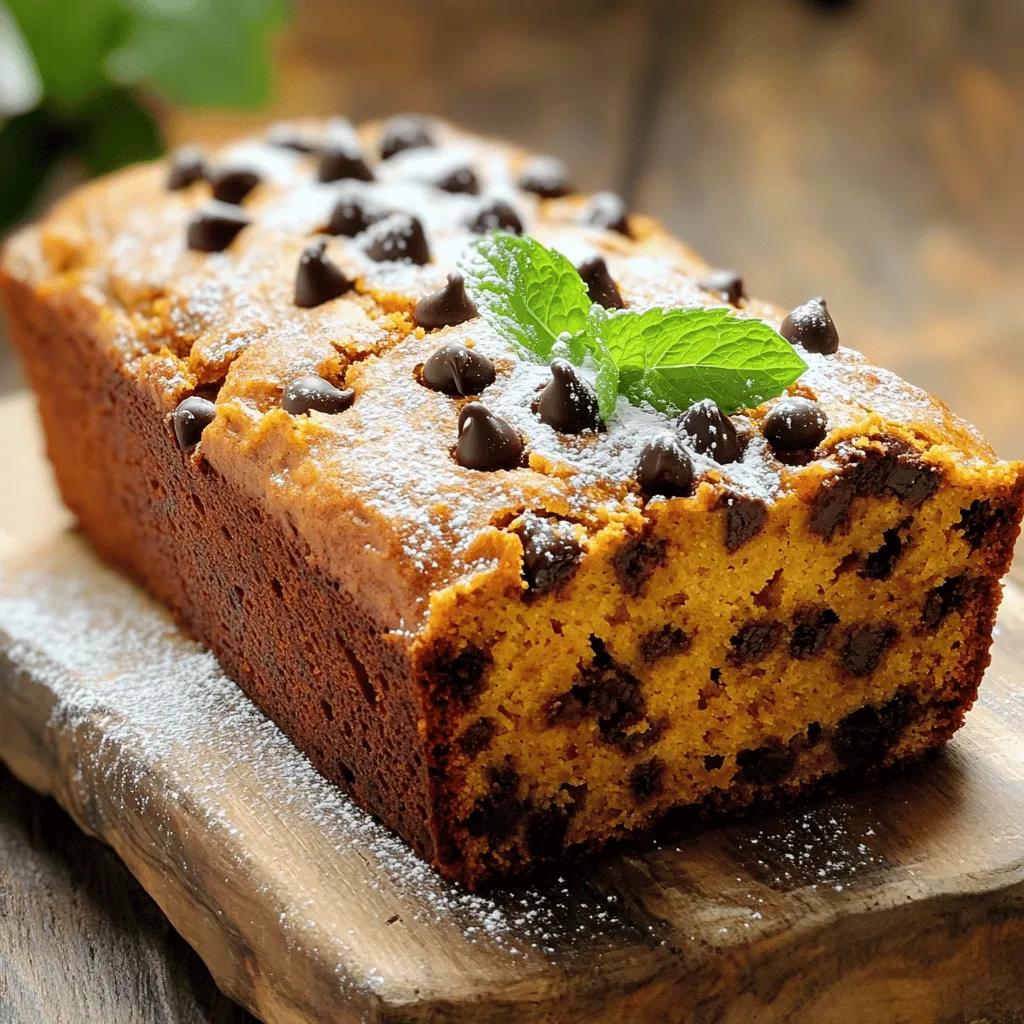 Chocolate Chip Pumpkin Bread Delicious Fall Delight