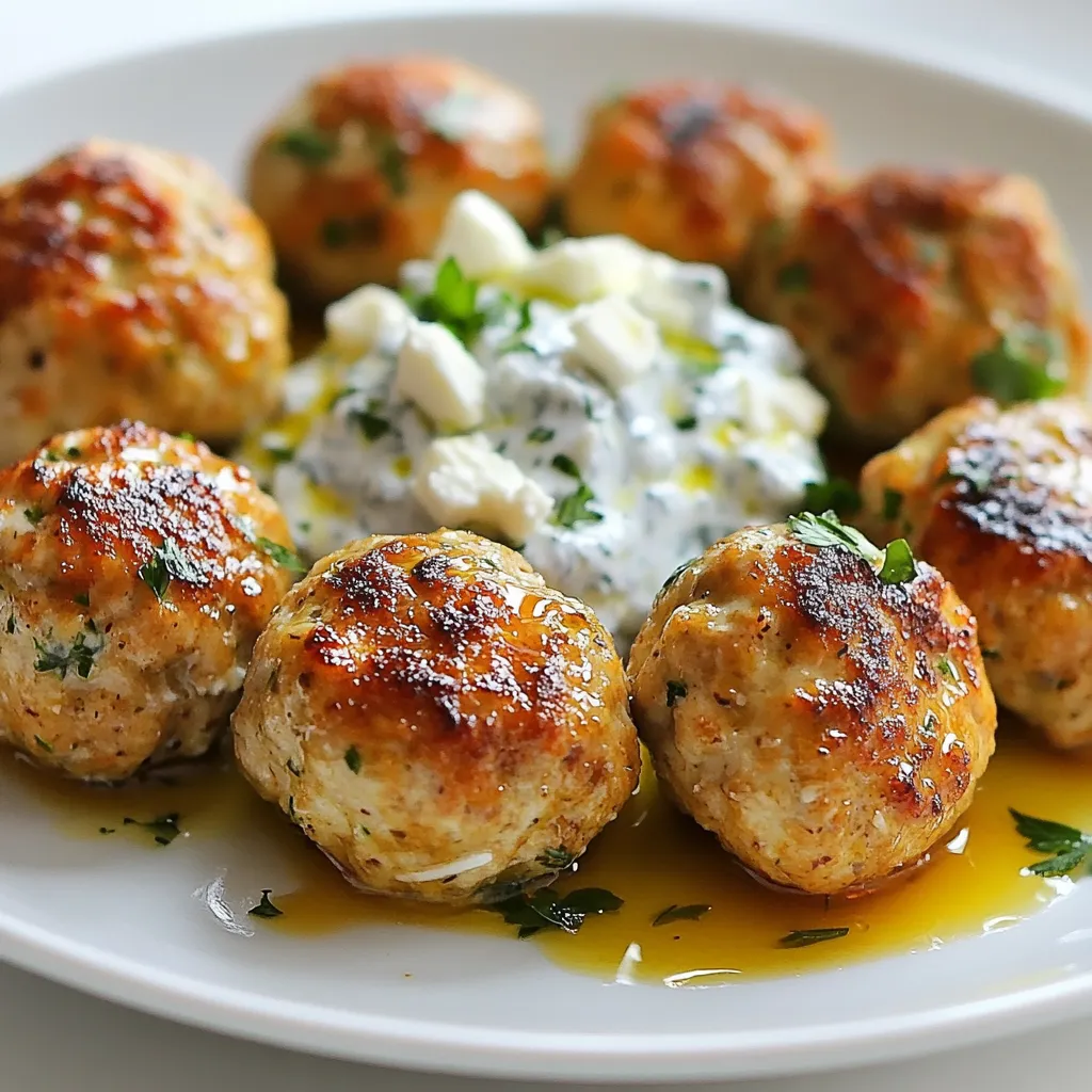 Greek Chicken Meatballs Flavorful and Healthy Recipe