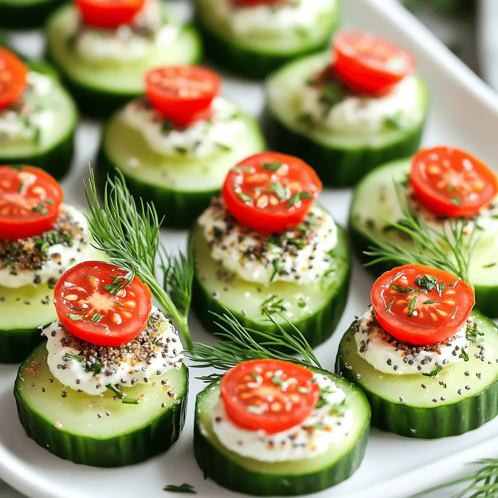 Everything Bagel Cucumber Bites Tasty Party Treat