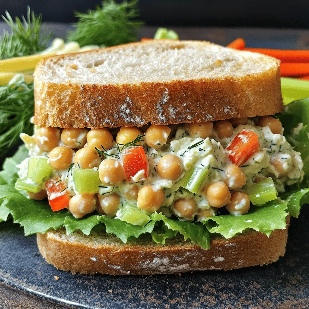 Chickpea Salad Sandwich Flavorful and Quick Meal