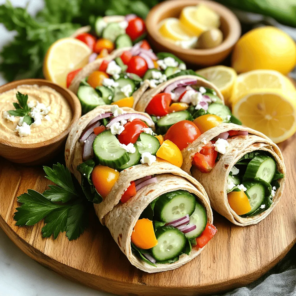 Greek Veggie Hummus Wrap Tasty and Healthy Choice