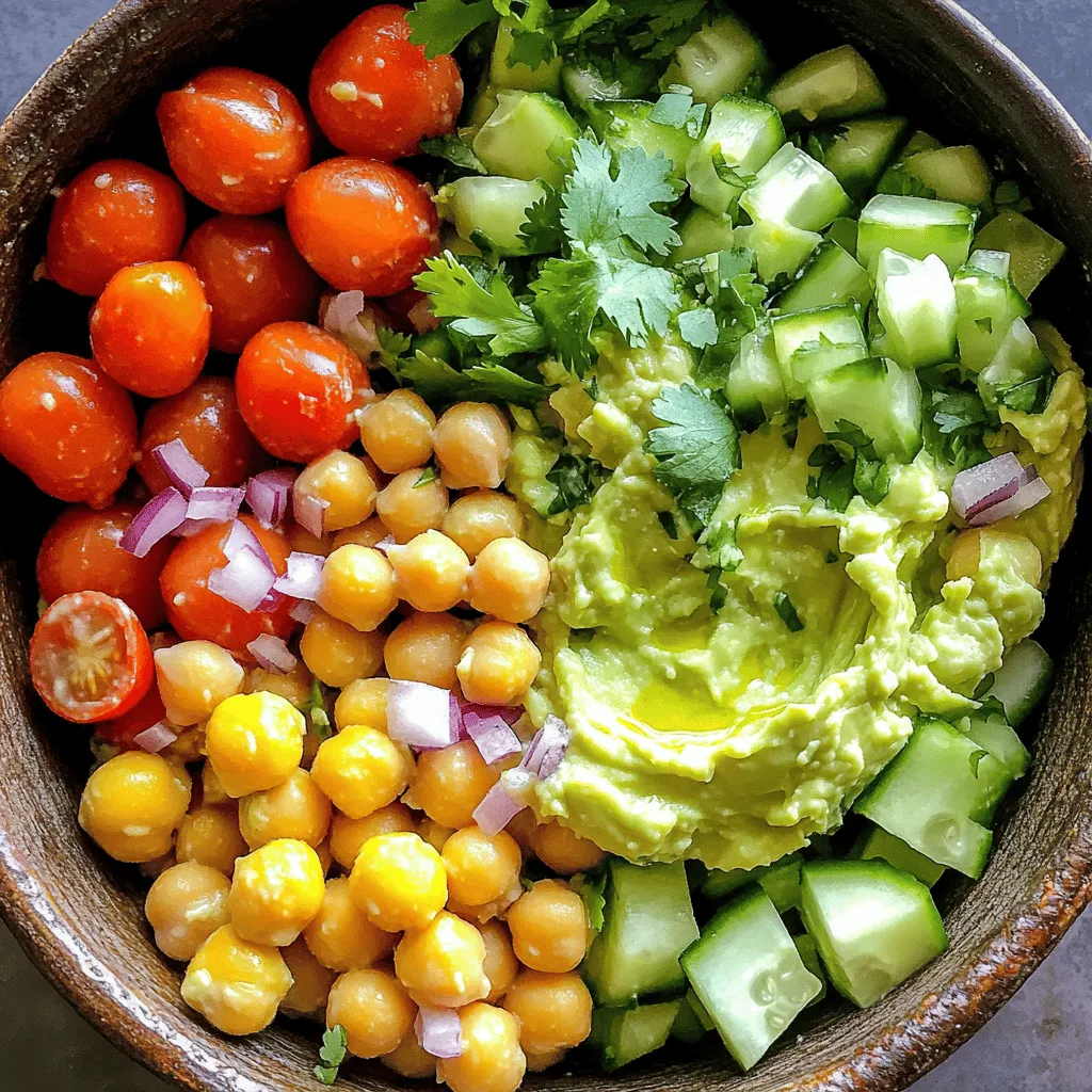 Avocado Chickpea Salad Fresh and Flavorful Dish