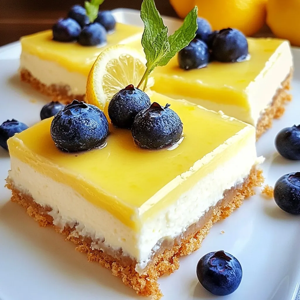 Lemon Blueberry Cheesecake Bars Simple and Delicious Recipe