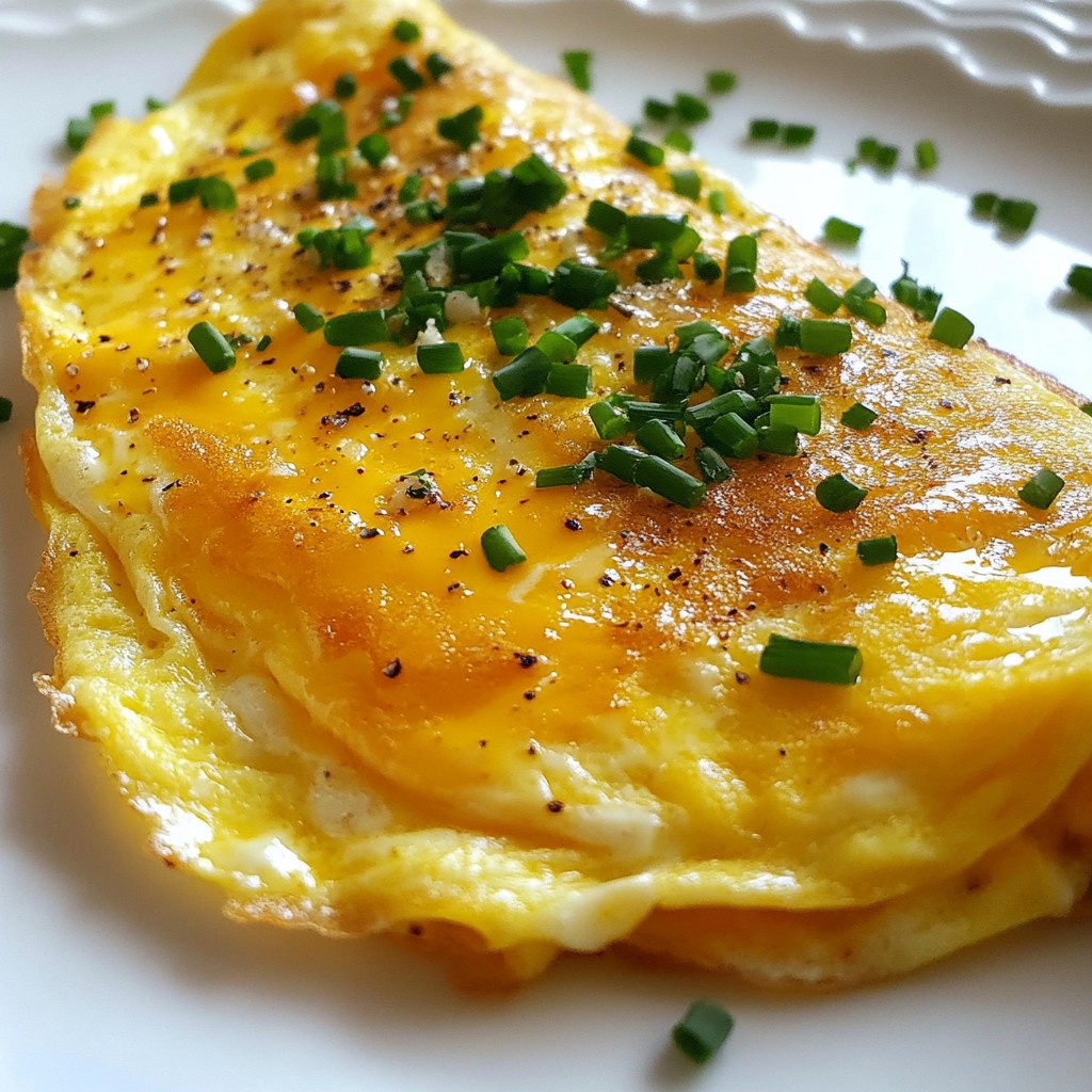 Fluffy Fast Cooking Cheddar & Chive Omelette Recipe