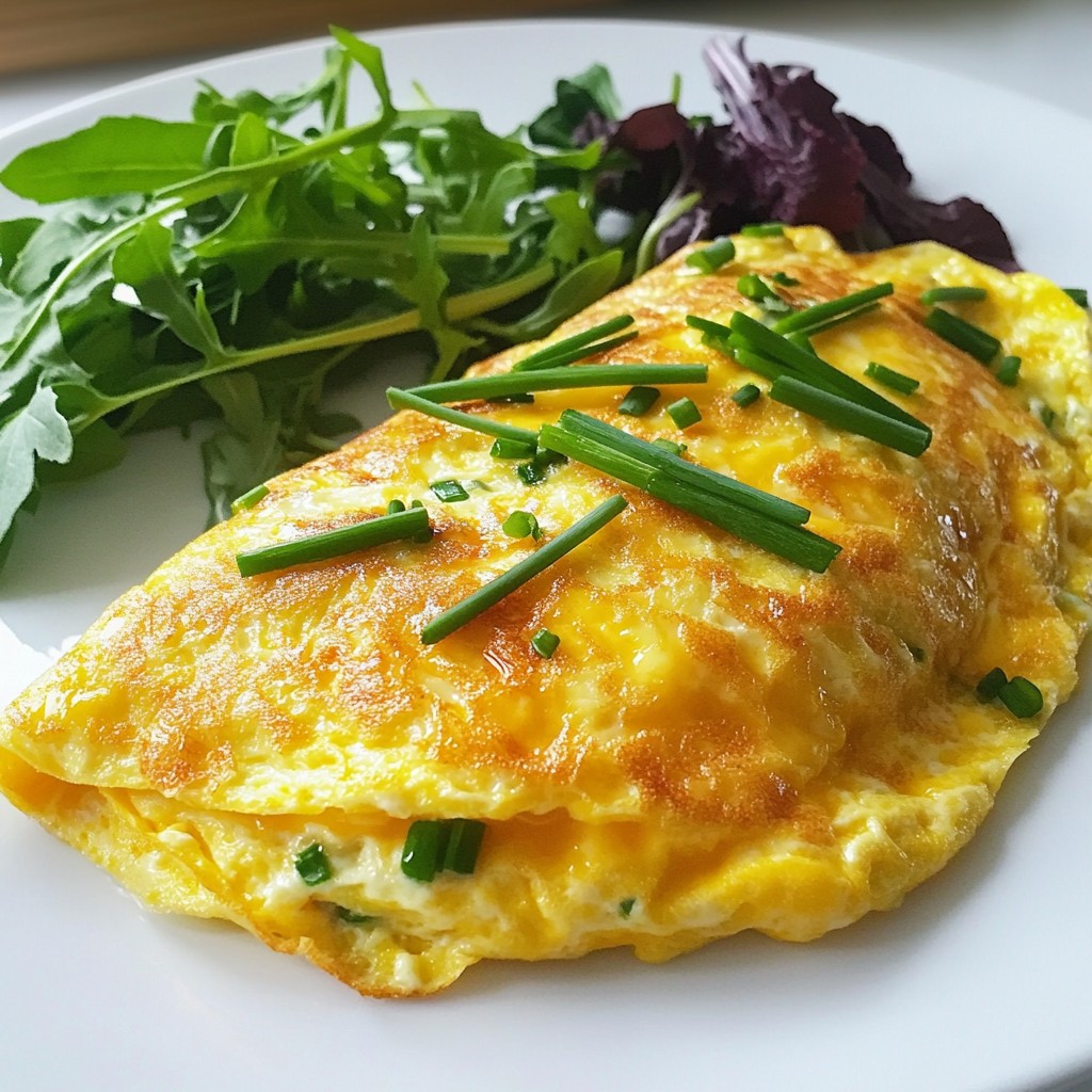 Fluffy Fast Cooking Cheddar & Chive Omelette Recipe