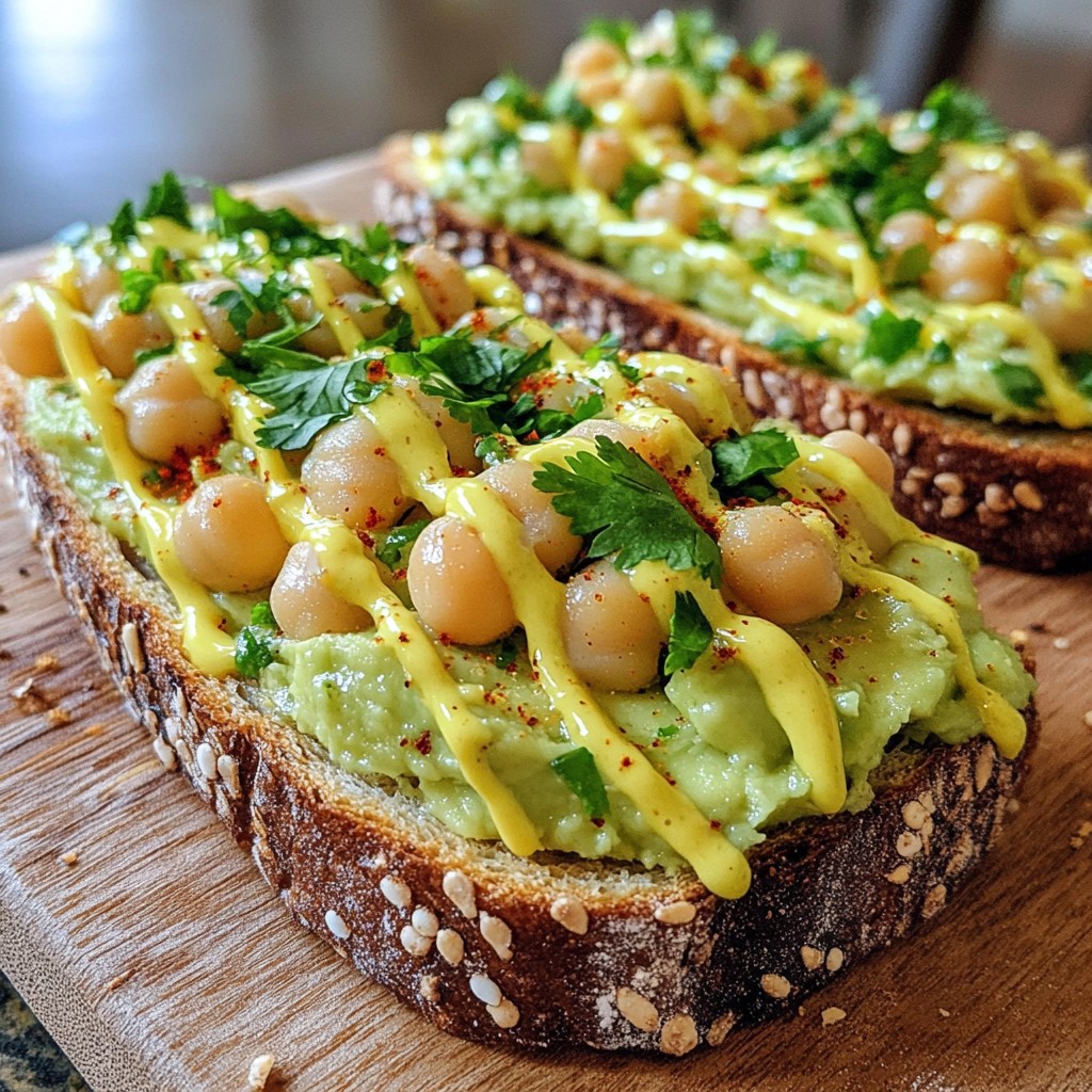 Quick Recipes Chickpea & Avocado Toast Delight