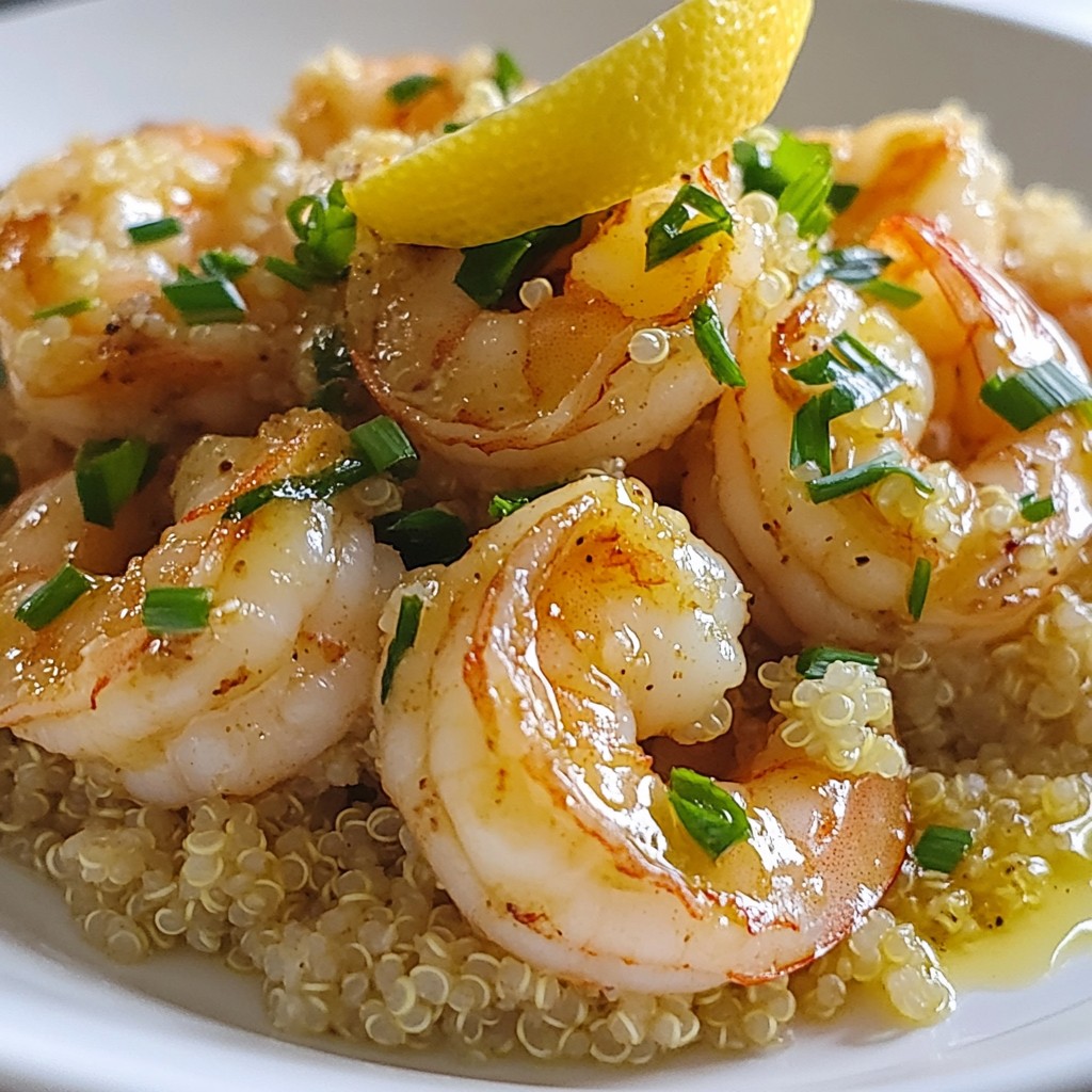 Fast Cooking Garlic Butter Shrimp & Quinoa Delight
