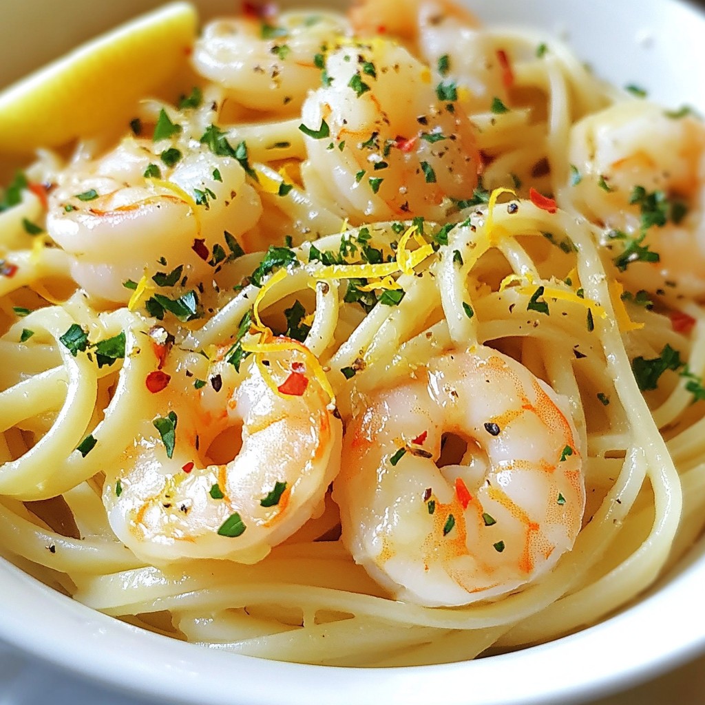 Savory Shrimp Scampi Linguine Easy Dinner Recipe