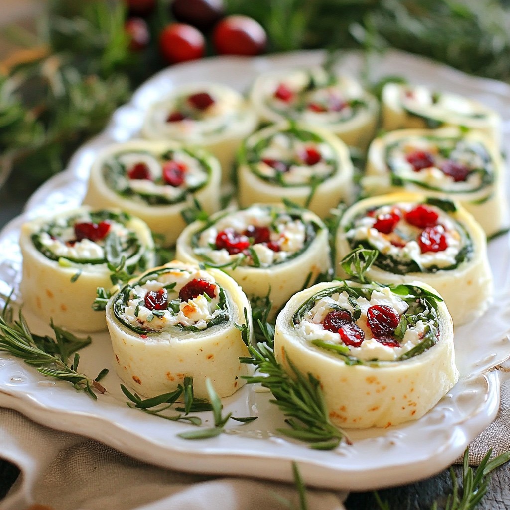 Cranberry Feta Pinwheels Delightful Party Snack