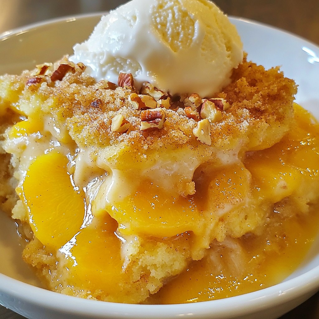 Peach Cobbler Dump Cake Simple and Irresistible Treat