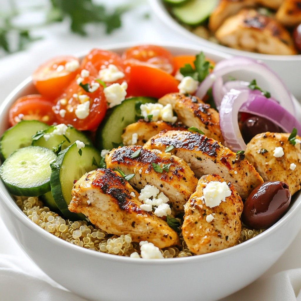 Greek Chicken Gyro Bowls Fresh and Flavorful Delight