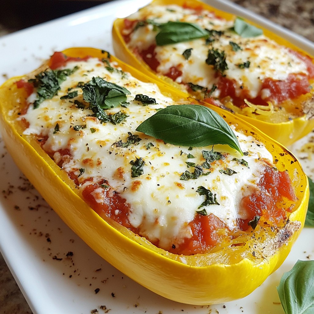 Spaghetti Squash Lasagna Boats Fresh and Flavorful Dish